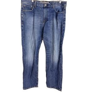 Express Jeans Kingston Classic Fit Straight Leg Blue Denim Mens 36x30